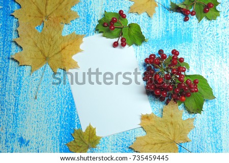 The inscription Good morning and autumn background