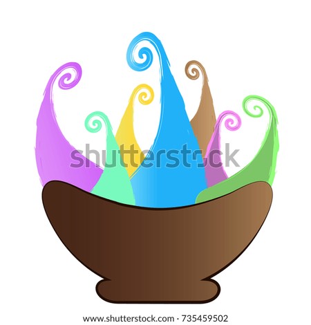 Isolated abstract ice cream icon on a white background, Vector illustration