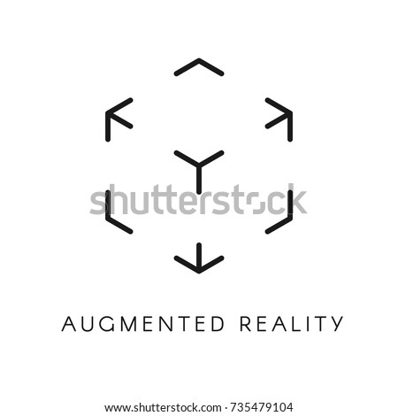 Virtual augmented reality icon. Concept AR symbol. Vector illustration isolated on white background Royalty-Free Stock Photo #735479104