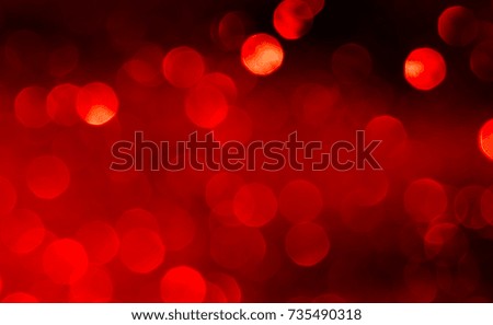 bokeh Red festive Christmas abstract background or with blank space