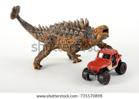 Baby toy isolated on background, Cute children's cars, colored cars, plastic, on white background