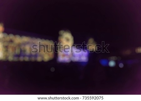 Light projections festival theme creative abstract blur background with bokeh effect