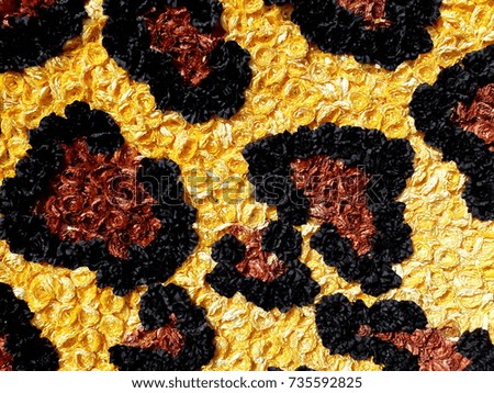 leopard background of roses