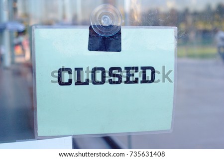 closed sign business closed