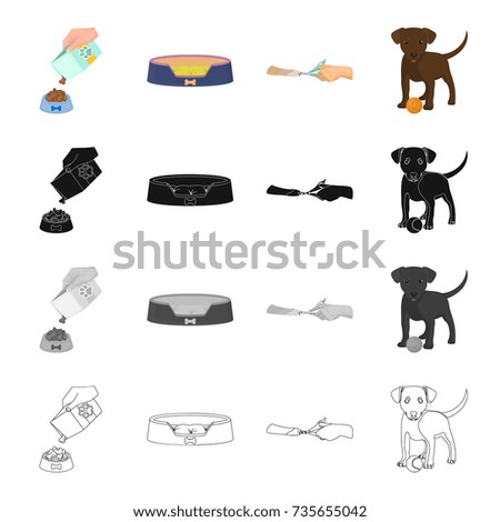 Place, sleep, dog, and other web icon in cartoon style.play, Training, hound icons in set collection.