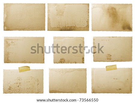 old photo paper texture isolated on white background Royalty-Free Stock Photo #73566550