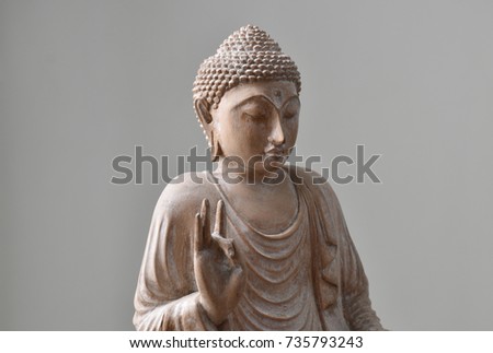 Hand Carved Wooden Buddha statue made in Laos South East Asia