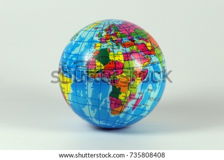 Globe on white background