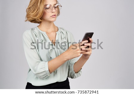 phone, young woman                               