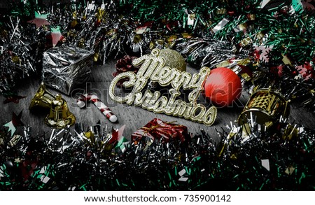 Christmas decoration still life, Holiday decorate background