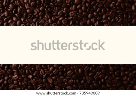 coffee beans with creative rectangle element for graphical uses. 