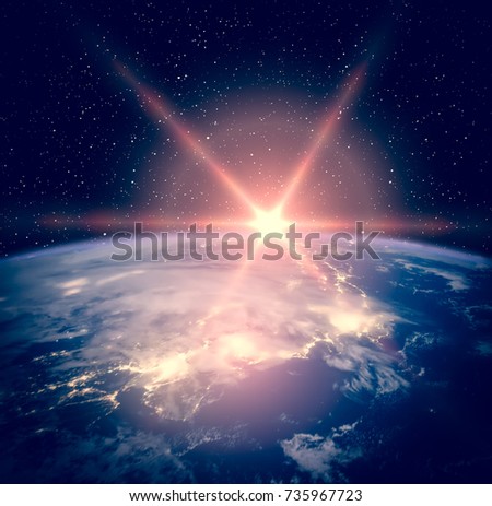 Spectacular planet earth. The elements of this image furnished y NASA.
