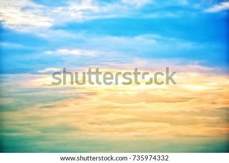 cloudy sunrise and light blue sky 