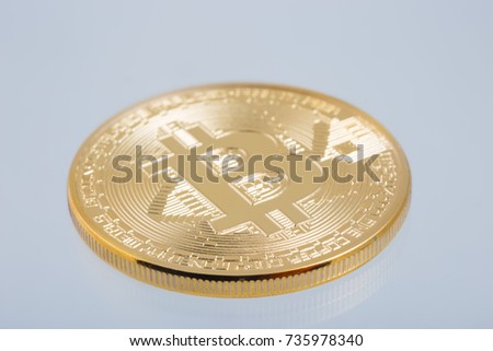 Bitcoin on a light background