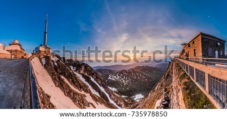 Sunrise on Pic du Midi de Bigorre, Hautes Pyrenees, France