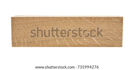 wooden bar isolated on white background close-up