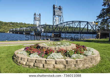 Stillwater lift bridge, MN Royalty-Free Stock Photo #736011088