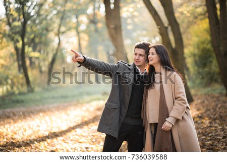 Couple in love autumn