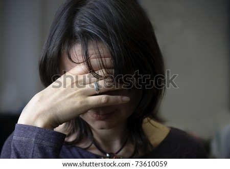 Woman in depression Royalty-Free Stock Photo #73610059