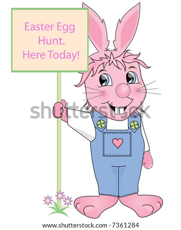 Easter egg Hunt illustration.