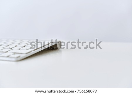 keyboard on a light background, table, business object                               