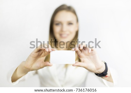 girl with a pure business card