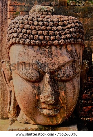 Ancient Sculpture of  Lord Buddha of 800 AD at Ratnagiri , Odisa