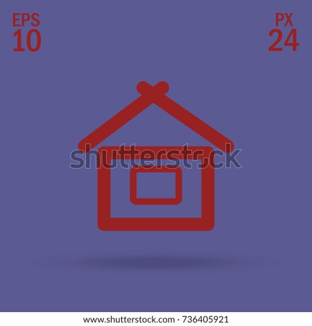 House minimal vector icon. Home flat line icon for websites and mobile minimalistic flat design.