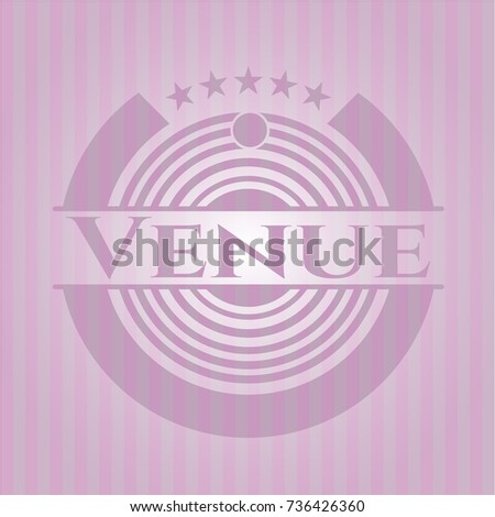 Venue retro style pink emblem