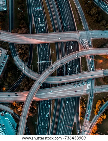 Interchange on the Interstate in Atlanta, Georgia