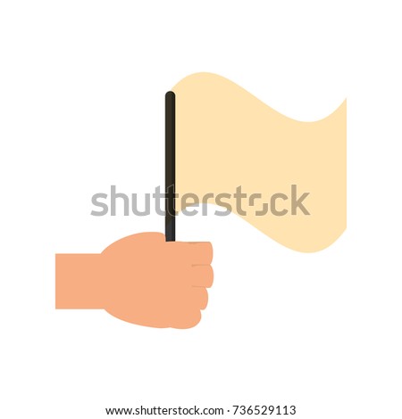 hand holding a flag icon