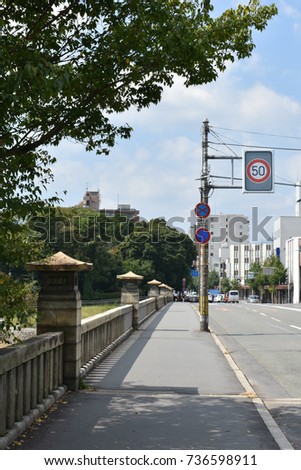 The Kamo Ohashi Bridge (Ohashi means big bridge in Japanese)