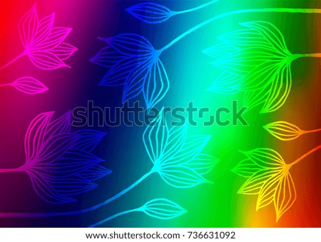 Dark Multicolor, Rainbow vector doodle blurred pattern. Decorative shining illustration with doodles on abstract template. The completely new template can be used for your brand book.
