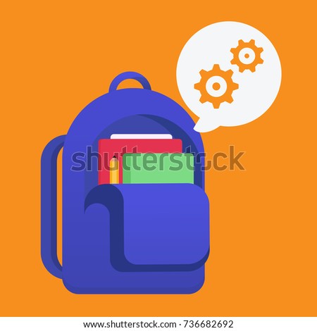 School bag vector illustration