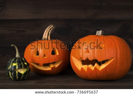 halloween carved pumpkin, jack-o-lantern