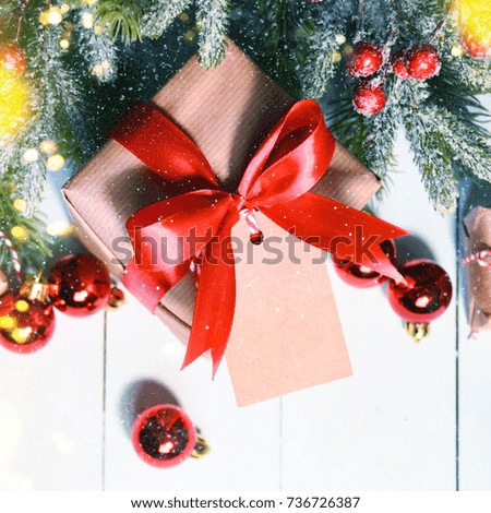Christmas Holiday background with gift box