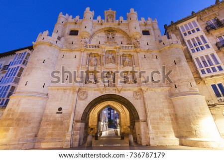 Arco de Santa Maria in Burgos. Burgos, Castile and Leon, Spain.