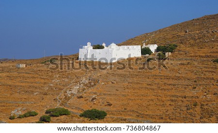 Photo from picturesque Serifos island with traditional houses and clear water beaches, Cyclades, Greece
					