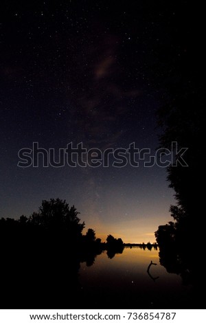 Night Sky over a lake