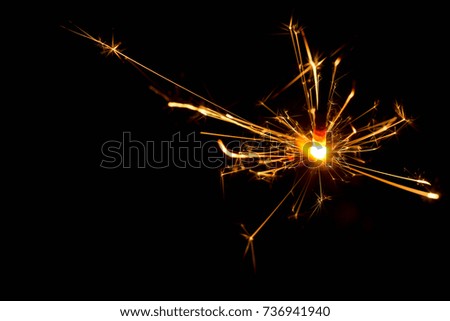 abstract sparklers on black background