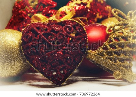 Christmas heart shape decoration 