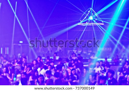 club party is blurred background.