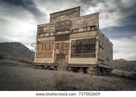 Rhyolite Mercantile in the abandoned ghost town of Rhyolite, Nevada