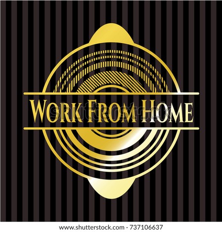 Work From Home golden emblem