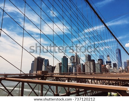 New York From Brooklyn Bridge