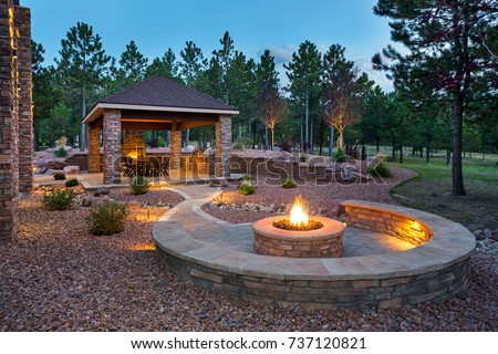 Outdoor living Space and Patio Royalty-Free Stock Photo #737120821