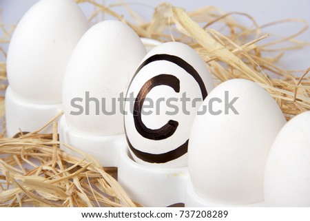 Egg With Copyright Sign