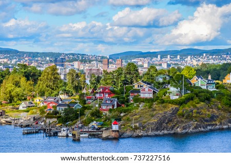 Oslo a city in the fjord Royalty-Free Stock Photo #737227516