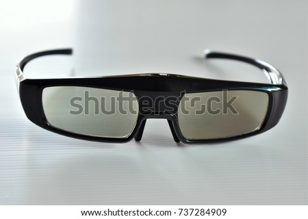 3D glasses on white isolated 