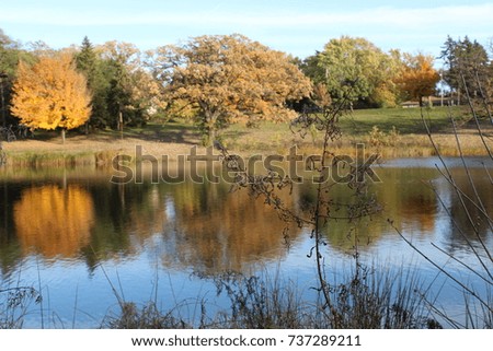 Lake in Minnesota Beautiful Autumn Day